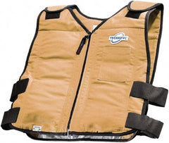 Techniche - Size M/L, Khaki Cooling Vest - Zipper Front, Cotton - Caliber Tooling