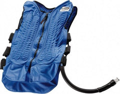 Techniche - Size 2XL, Blue Cooling Vest - Zipper Front, Nylon, Mesh, Polyurethane - Caliber Tooling