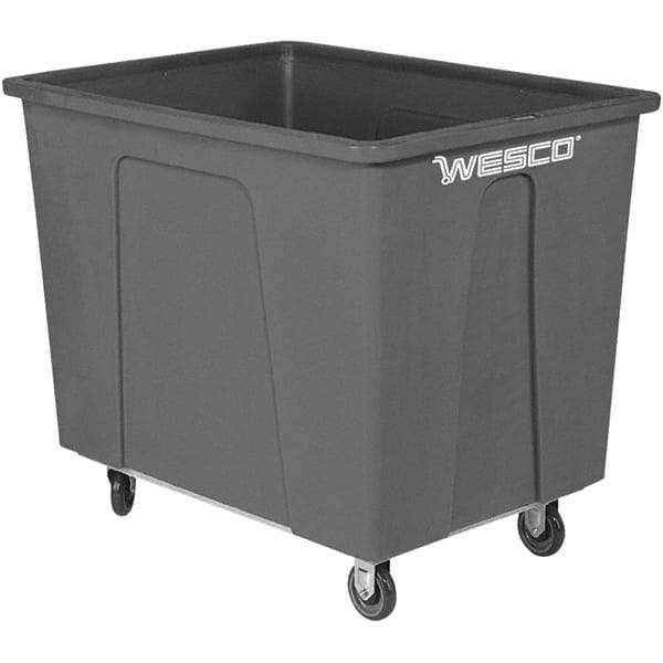 Wesco Industrial Products - 550 Lb Load Capacity, 12 Bushels, Plastic Box Truck - 28" Wide x 38" Long x 35" High, Grey - Caliber Tooling