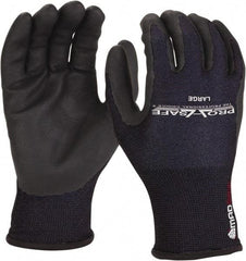 PRO-SAFE - Size 2XL (11) Nitrile Coated Nylon/Nitrile Work Gloves - Palm & Fingers Coated, Slip-On Cuff, Black, Paired - Caliber Tooling