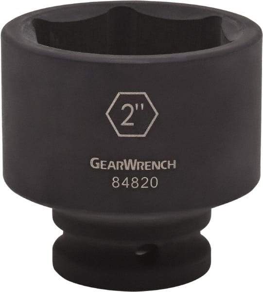 GearWrench - 3/4" Drive 2-7/16" Standard Impact Socket - 6 Points, 2-7/8" OAL - Caliber Tooling