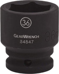 GearWrench - 3/4" Drive 38mm Standard Impact Socket - 6 Points, 2-8/39" OAL - Caliber Tooling