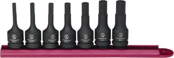 GearWrench - 7 Piece 3/8" Drive Inch Impact Hex Bit Socket Set - 3/16 to 1/2" Hex - Caliber Tooling