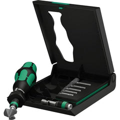 Wera - 8 Piece, 1/4 to 13/16" Head Diam, 0 to 90° Included Angle, Three Flute Countersink Set - Caliber Tooling