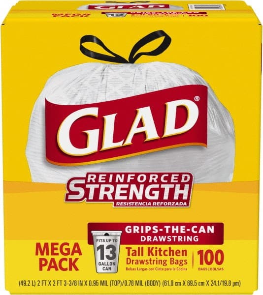 Glad - Pack of (4) 100-Count 13 Gal 0.95 mil Household/Office Trash Bags - Caliber Tooling