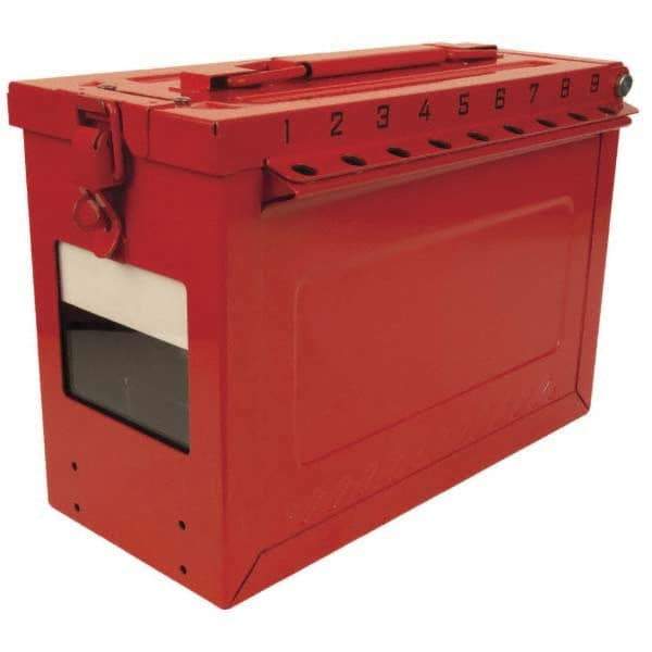 Master Lock - Group Lockout Boxes Portable or Wall Mount: Portable Maximum Number of Padlocks: 19 - Caliber Tooling