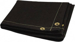 Steiner - 10' High x 10' Wide x 0.05" Thick Acrylic Coated Fiberglass Welding Blanket - Black, Grommet - Caliber Tooling