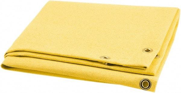 Steiner - 8' High x 6' Wide x 0.035" Thick Acrylic Coated Fiberglass Welding Blanket - Gold, Grommet - Caliber Tooling