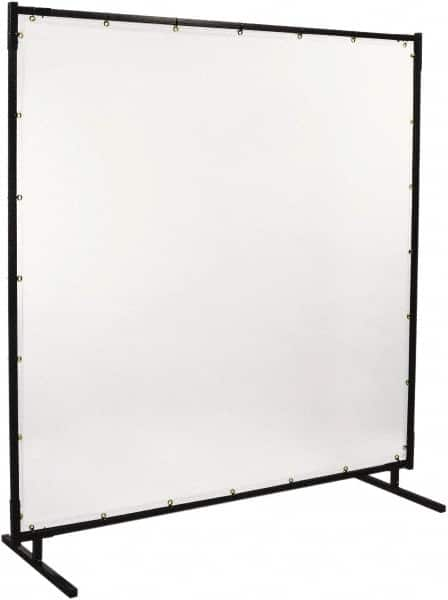 Steiner - 6' Wide x 6' High, 16mm Thickness, Vinyl Portable Welding Screen - Clear - Caliber Tooling