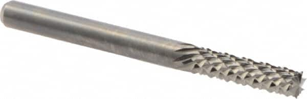 M.A. Ford - 1/8" Diam, 1/2" LOC, Burr End, Solid Carbide Diamond Pattern Router Bit - 1-1/2" OAL, 1/8" Shank Diam - Caliber Tooling