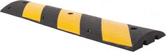 PRO-SAFE - 48" Long x 12" Wide x 2" High, Speed Bump - Black & Yellow, Rubber - Caliber Tooling