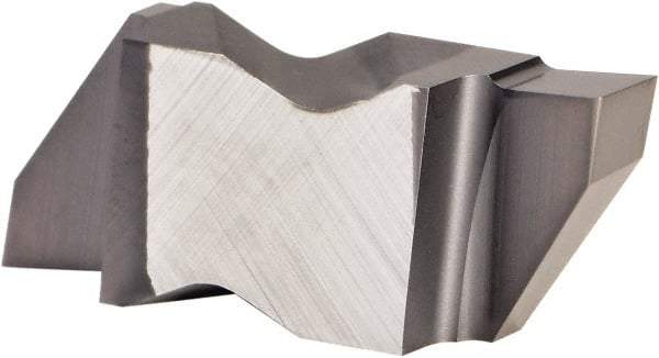 Kennametal - 4189NGP Grade KCU10, 4.8mm Cutting Width Carbide Grooving Insert - 6.35mm Max Depth of Cut, Right Hand, 0.57mm Corner Radius, AlTiN Finish - Caliber Tooling