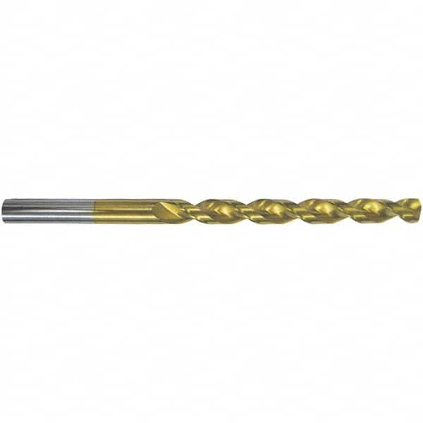 Taper Length Drill Bit: 0.2283″ Dia, 130 ° TiN Finish, 3.5827″ Flute Length, 5.4724″ OAL, RH Cut, Parabolic Flute, Straight Shank, Series 668