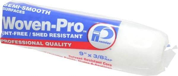 Premier Paint Roller - 3/8" Nap, 9" Wide Paint Woven-Pro Roller Cover - Semi-Smooth Texture, Woven - Caliber Tooling