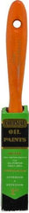 Premier Paint Roller - 1" Flat Hog Varnish Brush - 2-1/4" Bristle Length, 6-1/4" Wood Handle - Caliber Tooling