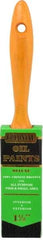 Premier Paint Roller - 1-1/2" Flat Hog Varnish Brush - 2-1/4" Bristle Length, 6-1/2" Wood Handle - Caliber Tooling