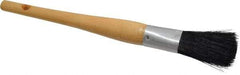 Premier Paint Roller - 3/4" Oval Hog Sash Brush - 2-1/2" Bristle Length, 8" Wood Handle - Caliber Tooling