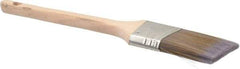 Premier Paint Roller - 2" Angled Synthetic Sash Brush - 2-3/4" Bristle Length, 9" Wood Rattail Handle - Caliber Tooling