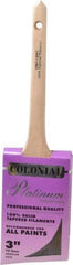 Premier Paint Roller - 3" Angled Synthetic Sash Brush - 3-1/4" Bristle Length, 9" Wood Rattail Handle - Caliber Tooling