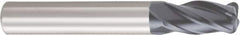 OSG - 1/2", 4 Flute, Single End, Solid Carbide, 0.06" Corner Radius End Mill - 3" OAL, 30° Helix, Right Hand Flute, 1" LOC, Right Hand Cut - Caliber Tooling