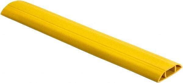 Hubbell Wiring Device-Kellems - 1 Channel, 5 Ft Long, 1-1/4" Max Compatible Cable Diam, Yellow PVC On Floor Cable Cover - 142.24mm Overall Width x 43.18mm Overall Height, 45.98mm Channel Width x 1-1/4" Channel Height - Caliber Tooling