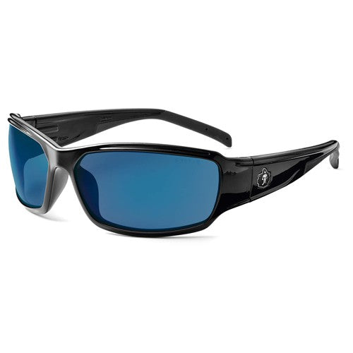 Thor Blue Mirror Lens Black Safety Glasses - Caliber Tooling