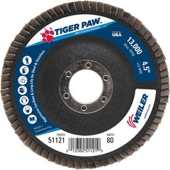 ‎4-1/2″ Tiger Paw Abrasive Flap Disc, Angled, Phenolic Backing, 80Z, 7/8″ Arbor Hole - Caliber Tooling