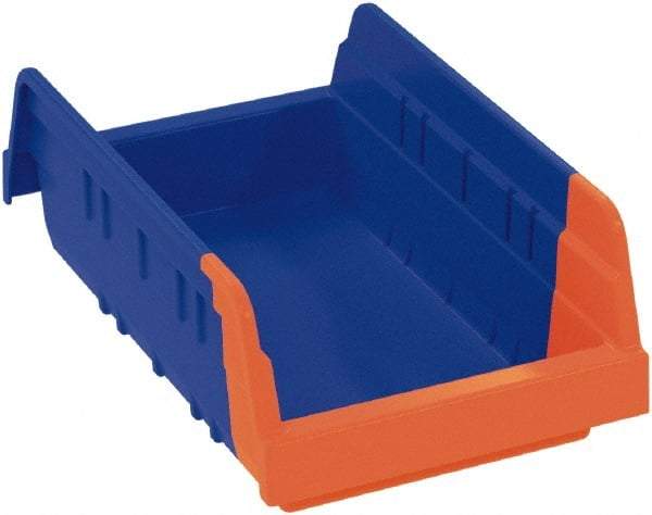 Akro-Mils - 11-5/8" Deep, Blue/Orange Hopper Shelf Bin - 4" High x 4-1/4" Wide x 11-5/8" Long - Caliber Tooling