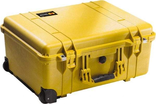 Pelican Products, Inc. - 17-59/64" Wide x 10-27/64" High, Clamshell Hard Case - Yellow, Polyethylene - Caliber Tooling