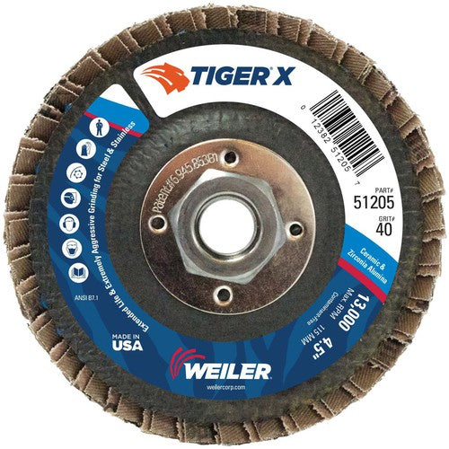 4 1/2 TIGER X FLAP DISC - Caliber Tooling