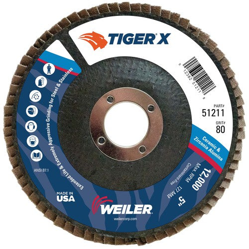 5 × 7/8 ARBOR 80X FLAP DISC - Caliber Tooling