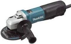 Makita - 5" Wheel Diam, 11,500 RPM, Corded Angle & Disc Grinder - 5/8-11 Spindle, 120 Volts, 13 Amps - Caliber Tooling