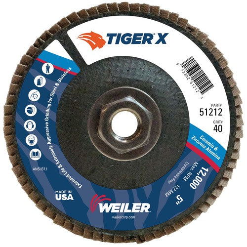 5 × 5/8-11 ARBOR 40X FLAP DISC - Caliber Tooling