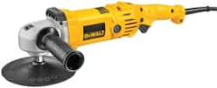 DeWALT - 7" Pad Diam, 600 & 3,500 RPM, Handheld Electric Polisher - 5/8-11" Spindle Thread, 12 Amps, 115 Volts - Caliber Tooling