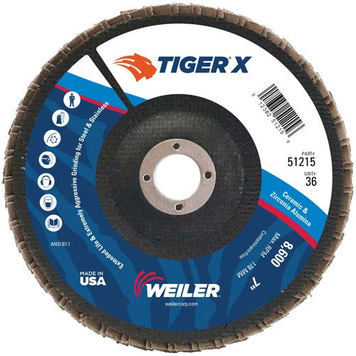 7 × 7/8 ARBOR 36X FLAP DISC - Caliber Tooling