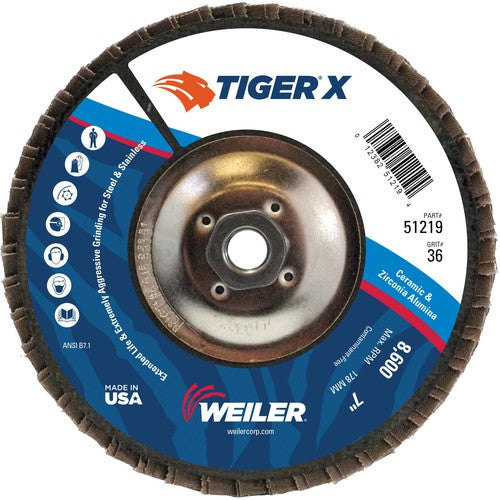 7X5/8-11 ARBOR 36X FLAP DISC - Caliber Tooling