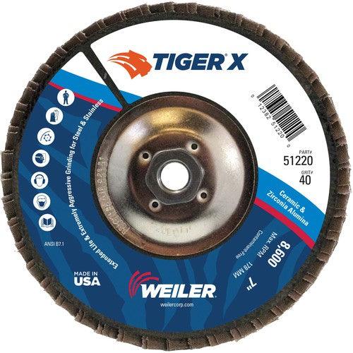 7X5/8-11 ARBOR 40X FLAP DISC - Caliber Tooling