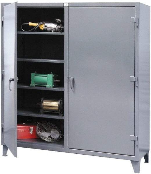 Strong Hold - 8 Shelf Locking Storage Cabinet - Steel, 72" Wide x 24" Deep x 78" High, Dark Gray - Caliber Tooling