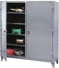 Strong Hold - 6 Shelf Locking Storage Cabinet - Steel, 48" Wide x 24" Deep x 66" High, Dark Gray - Caliber Tooling