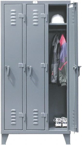 Strong Hold - 3 Door, 1 Tier, Steel Locker - Caliber Tooling