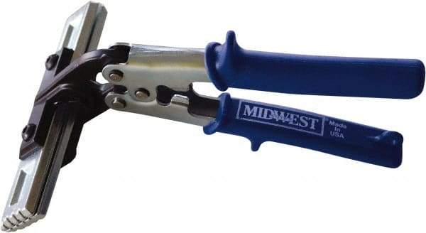 Midwest Snips - 10" OAL Offset Hand Seamer for HVAC - 1" Jaw Width, 2" Jaw Depth - Caliber Tooling