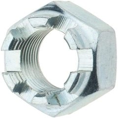 Value Collection - 1/2-20 UNF Grade 5 Steel Castle Locknut - Zinc-Plated Finish - Caliber Tooling