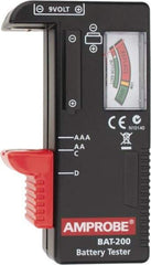 Amprobe - 0.9 VAC to 9 VAC, Battery Tester - Analog Display - Caliber Tooling