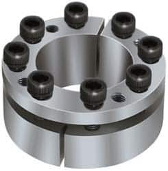 Climax Metal Products - M10 Thread, 3-7/16" Bore Diam, 5.118" OD, Shaft Locking Device - 9 Screws, 34,204 Lb Axial Load, 5.118" OAW, 0.945" Thrust Ring Width - Caliber Tooling