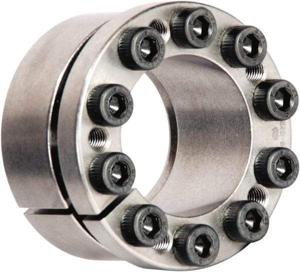 Climax Metal Products - M5 Thread, 28mm Bore Diam, 1-7/8" OD, Shaft Locking Device - 9 Screws, 7,916 Lb Axial Load, 2" OAW, 0.669" Thrust Ring Width, 4,363 Ft/Lb Max Torque - Caliber Tooling