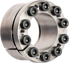 Climax Metal Products - M4 Thread, 5/16" Bore Diam, 7/8" OD, Shaft Locking Device - 3 Screws, 1,643 Lb Axial Load, 1" OAW, 0.394" Thrust Ring Width, 257 Ft/Lb Max Torque - Caliber Tooling