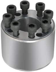 Climax Metal Products - M8 Thread, 1-15/16" Bore Diam, 3.15" OD, Shaft Locking Device - 8 Screws, 37,041 Lb Axial Load, 3.15" OAW, 2.205" Thrust Ring Width - Caliber Tooling