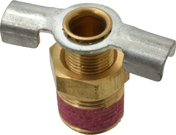 Value Collection - Steel Wing Nut Valve Drain Cock & Shutoff Valve - 3/8 Thread, 200 Max psi - Caliber Tooling