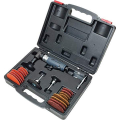 Ingersoll-Rand - 1/4" Collet, Angle Handle, Air Angle Die Grinder - 20,000 RPM, Rear Exhaust, 6 CFM, 0.33 hp - Caliber Tooling