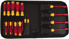 Wiha - 15 Piece 1/4 to 1/2" Insulated Nutdriver Set - Cushion Grip Handle - Caliber Tooling